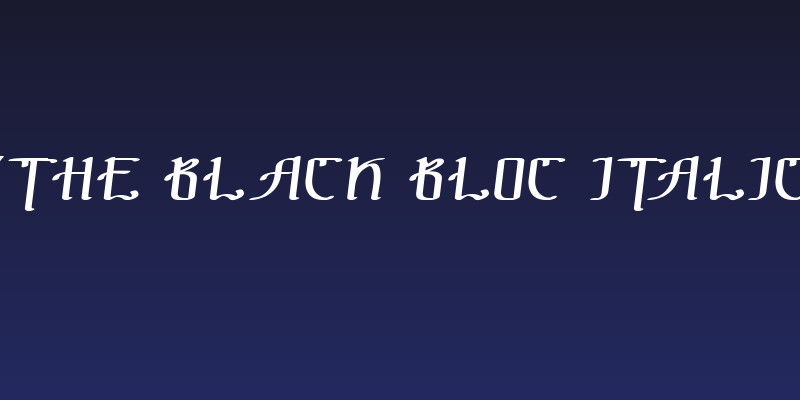 !The Black Bloc Italic Social Header