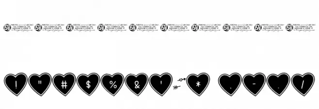 (True_Love_Hearts) フォント その他の文字