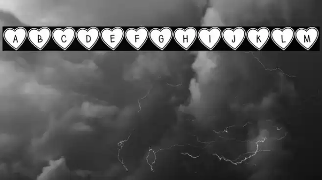 (True_Love_Hearts) フォント examples