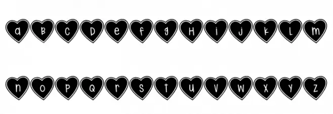 (True_Love_Hearts) フォント 小文字