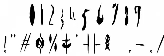 !the troubles Font OTHER CHARS