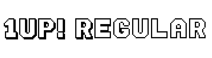 1UP! Regular  font caratteri gratis