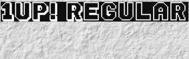 1UP! Regular Font examples