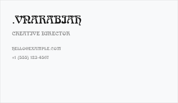 .VnArabiaH Business Card