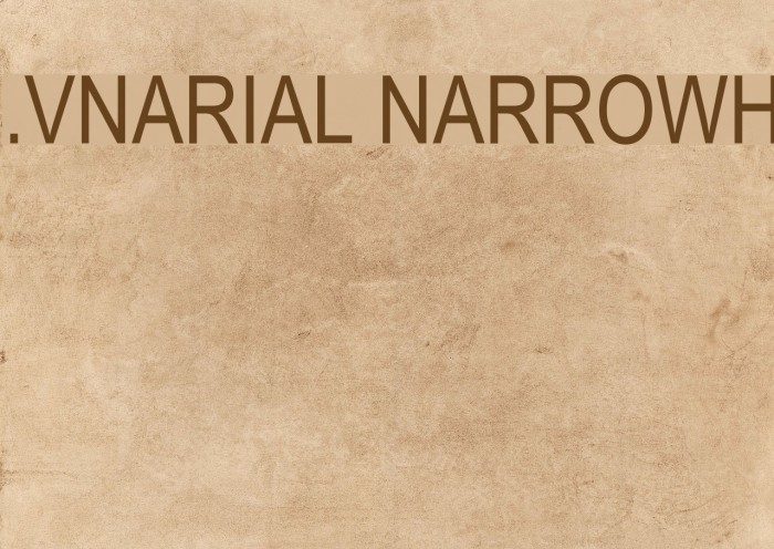 .VnArial NarrowH Font examples