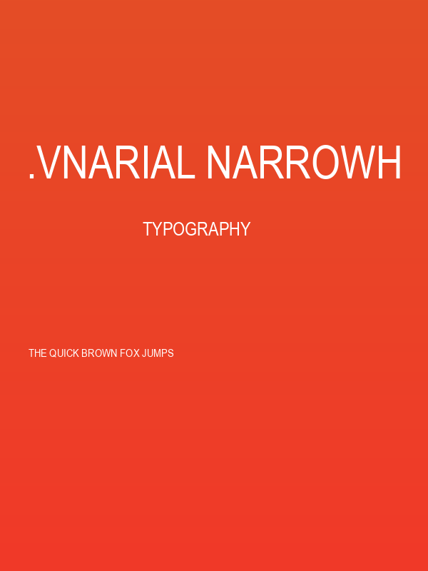 .VnArial NarrowH Poster