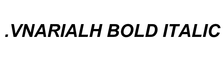 .VnArialH Bold Italic Fonte