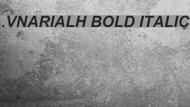 .VnArialH Bold Italic Fonte examples