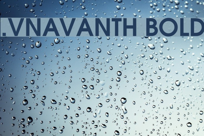 .VnAvantH Bold Font examples