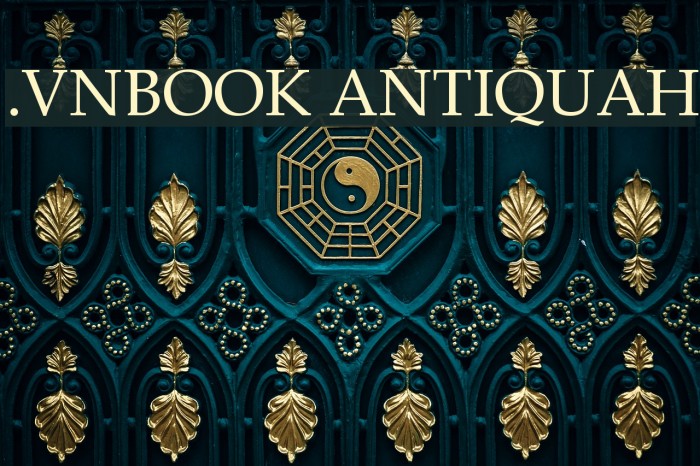 .VnBook AntiquaH Font examples