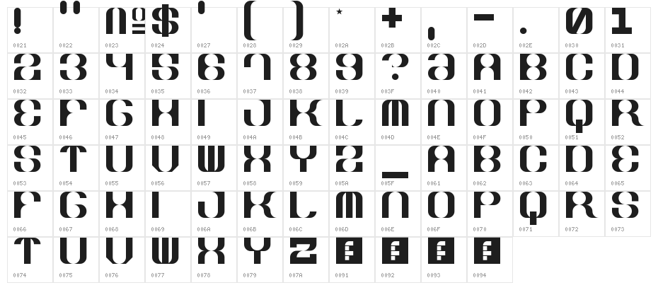 5Winter Sans Regular Character Map