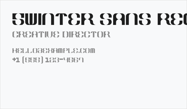 5Winter Sans Regular Business Card