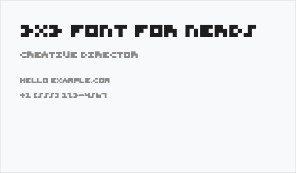 3x3 Font for Nerds Business Card