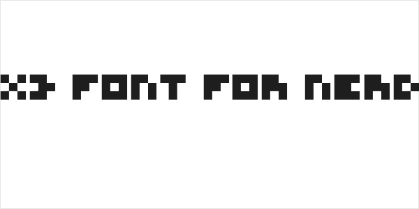 3x3 Font for Nerds Logo