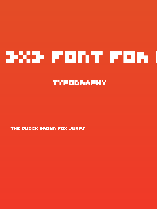 3x3 Font for Nerds Poster