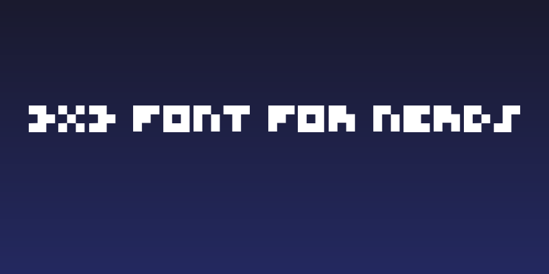 3x3 Font for Nerds Social Header