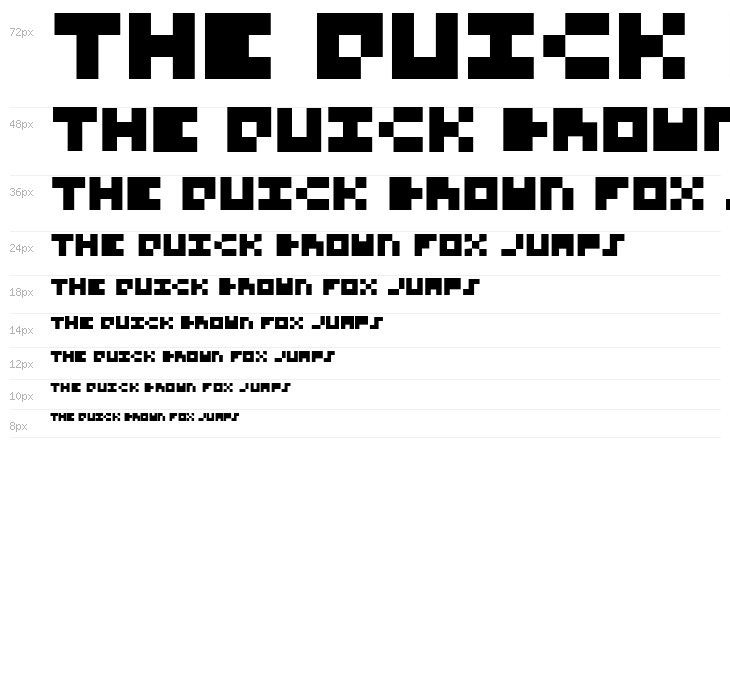 3x3 Font for Nerds Waterfall