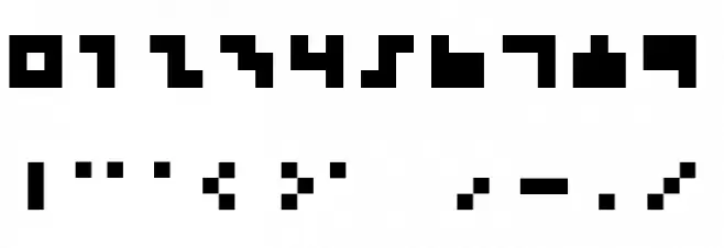 3x3 Mono Font OTHER CHARS