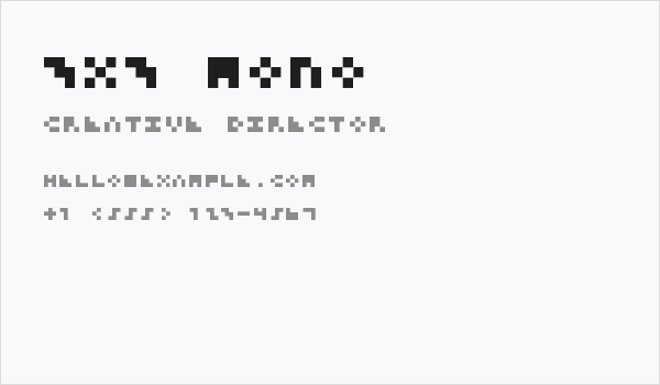 3x3 Mono Business Card