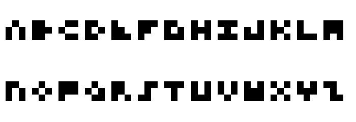 3x3 Mono Font LOWERCASE