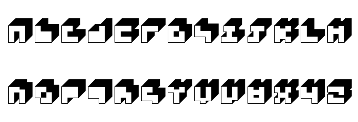 3x3-block Font LOWERCASE