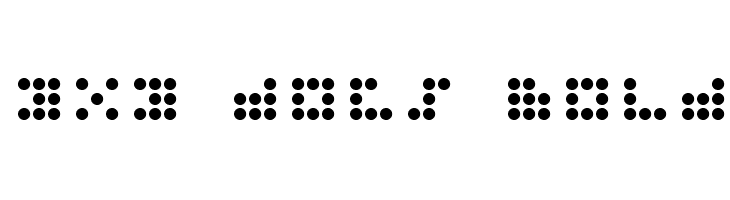 3x3 dots Bold Font
