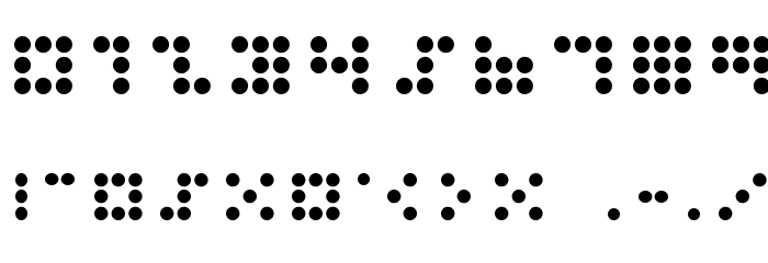 3x3 dots Bold Font OTHER CHARS