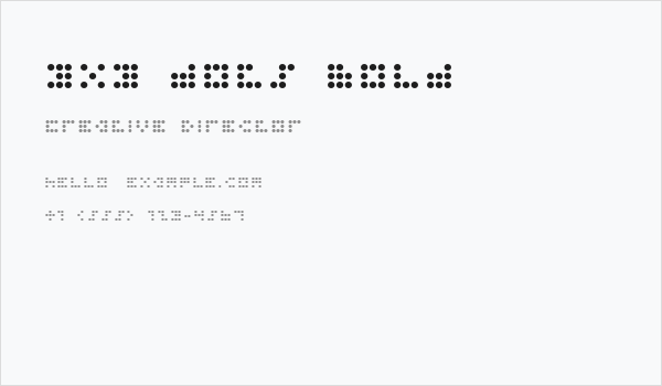 3x3 dots Bold Business Card