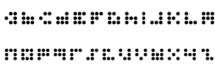 3x3 dots Bold Font LOWERCASE