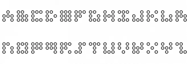 3x3 dots Outline फ़ॉन्ट अपरकेस