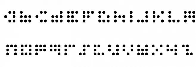 3x3 dots Schriftart Kleinbuchstaben