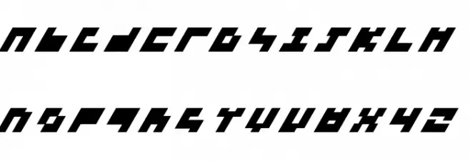 3x3-italic 字体 大写
