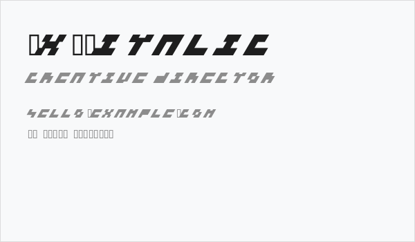 3x3-italic Business Card