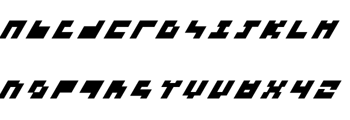 3x3-italic Font LOWERCASE