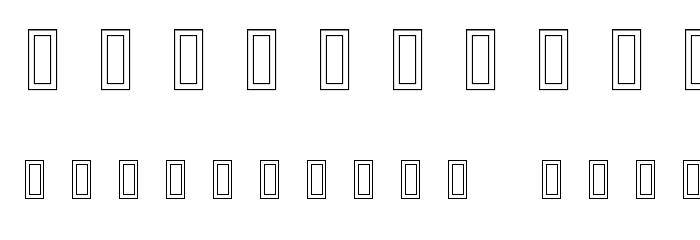 3x3-outline Font OTHER CHARS