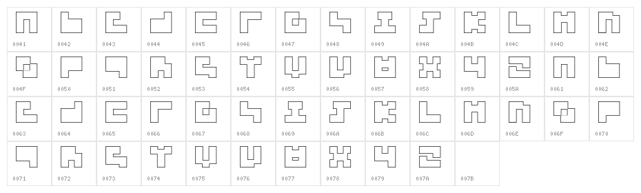 3x3-outline Character Map