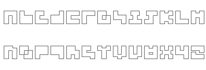 3x3-outline Font LOWERCASE