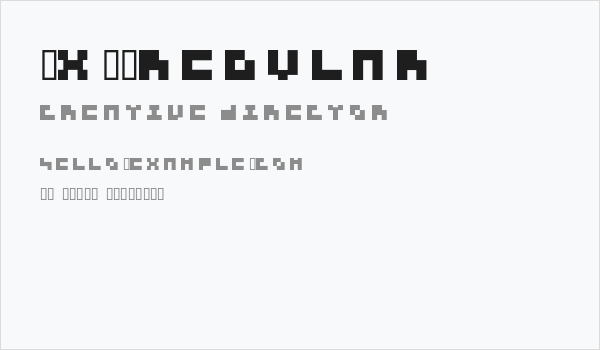 3x3-regular Business Card