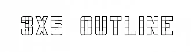 3x5  Outline  免费字体下载