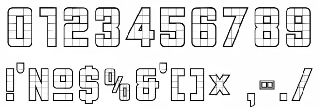 3x5-Outline Font OTHER CHARS