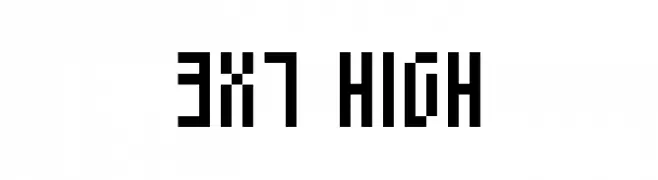 3x7 High  Скачать бесплатные шрифты