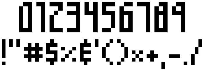 3x7 High Font OTHER CHARS
