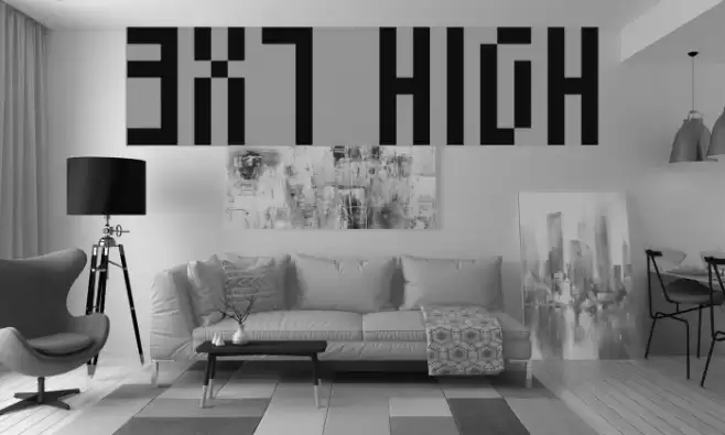 3x7 High Font examples