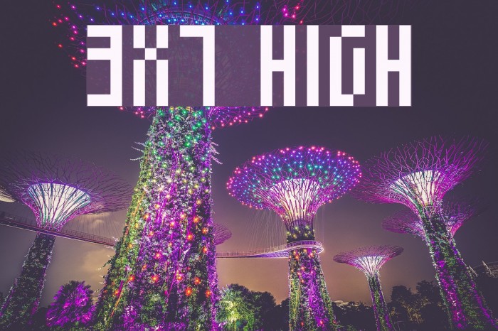 3x7 High Font examples