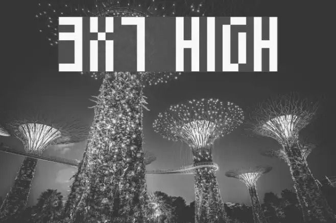 3x7 High Font examples