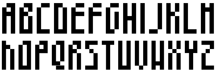 3x7 High Font LOWERCASE