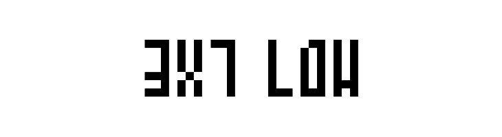 3x7 Low Font