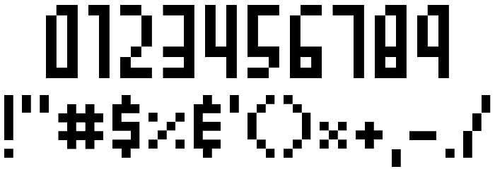 3x7 Low Font Alte caractere