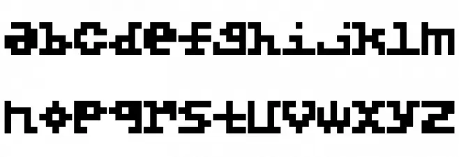 5X5 Basic Schriftart Kleinbuchstaben