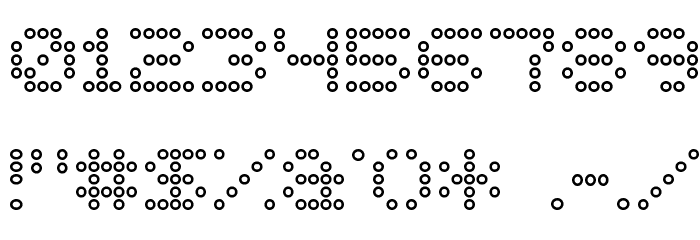 5x5 Dots Outline Font OTHER CHARS